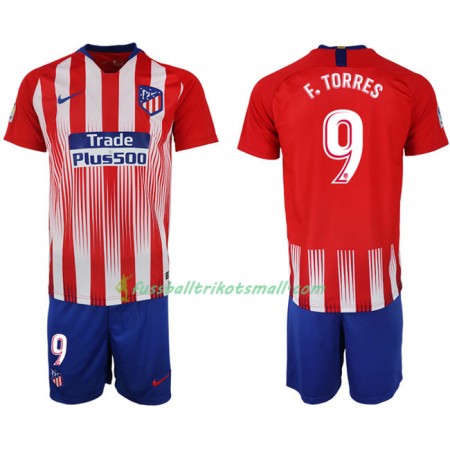 Fußballtrikots Atlético Madrid F.TORRES 9 Kinder 2018-2019 Kurzarm Heimtrikotsatz kaufen